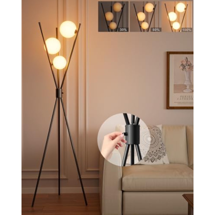 Dimmable Tripod Floor Lamp, Mi - Floor Lamp Tripod reseña y precio