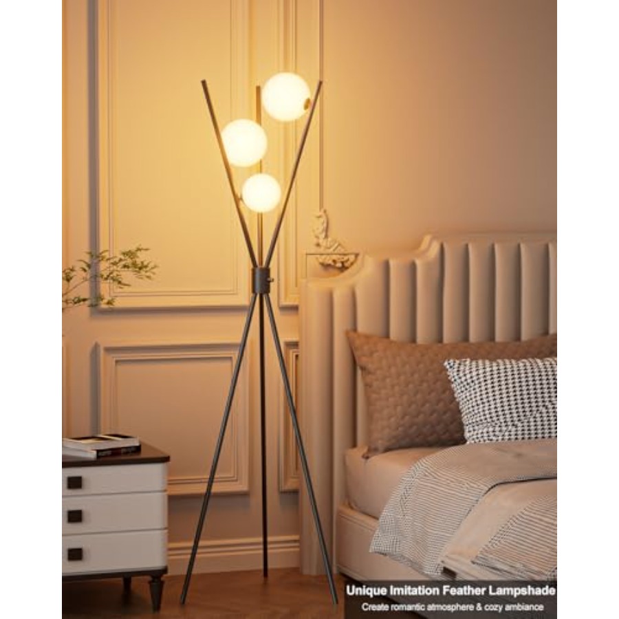 Dimmable Tripod Floor Lamp, Mi - Floor Lamp Tripod reseña y precio