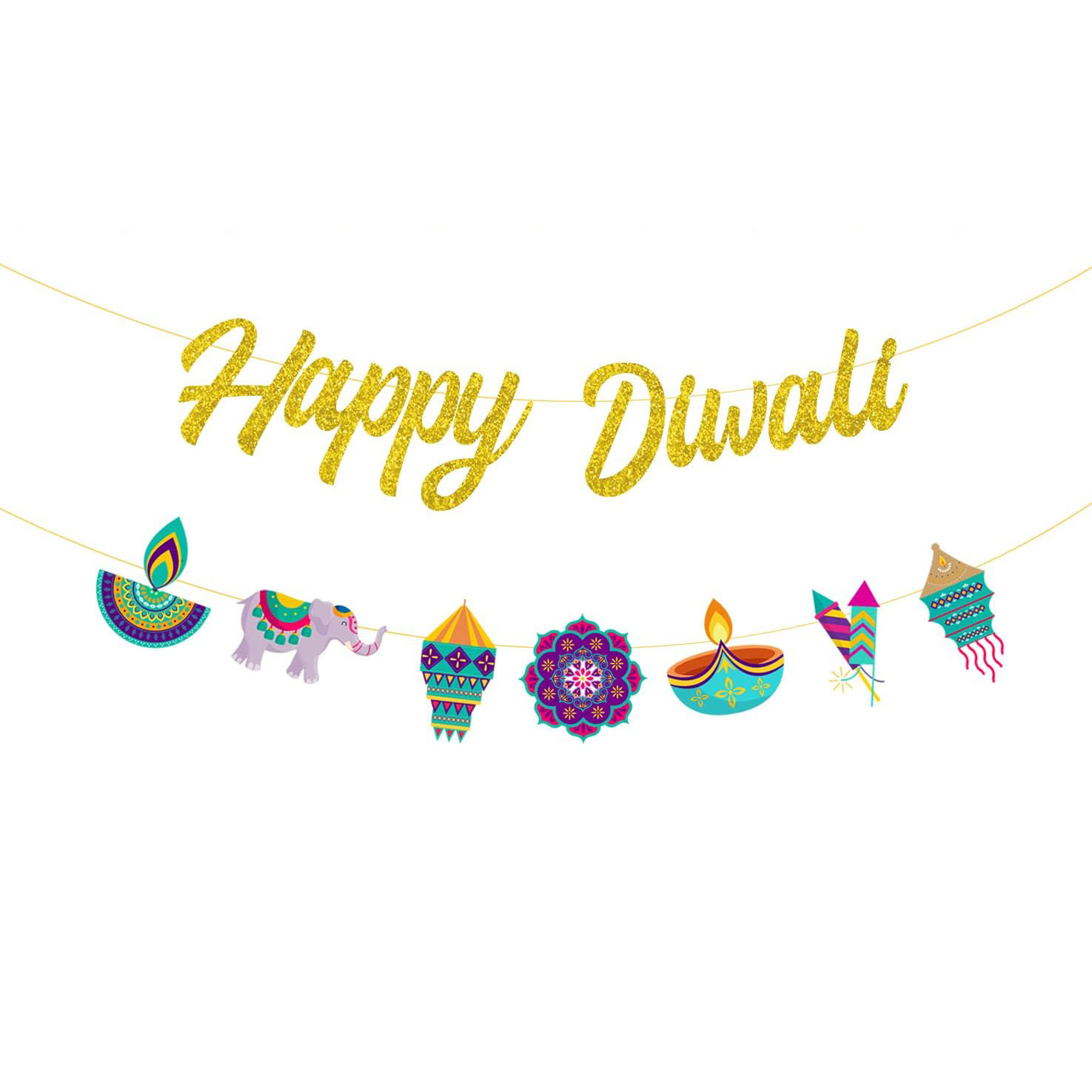 Diwali Party Decorations Happy - Lighting Decoration For Diwali reseña y precio