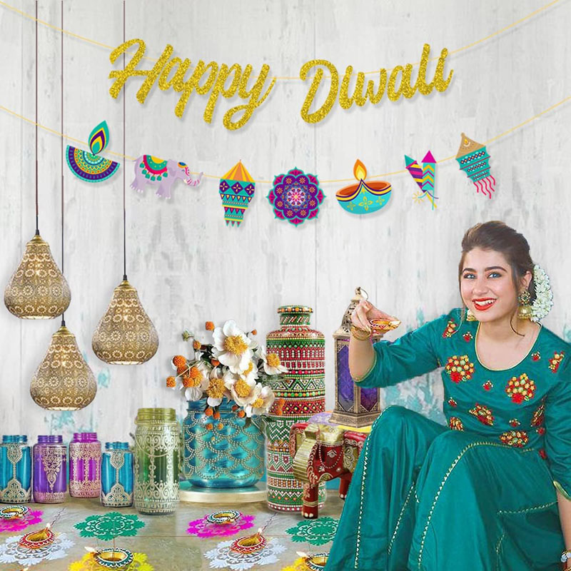 Diwali Party Decorations Happy - Lighting Decoration For Diwali reseña y precio