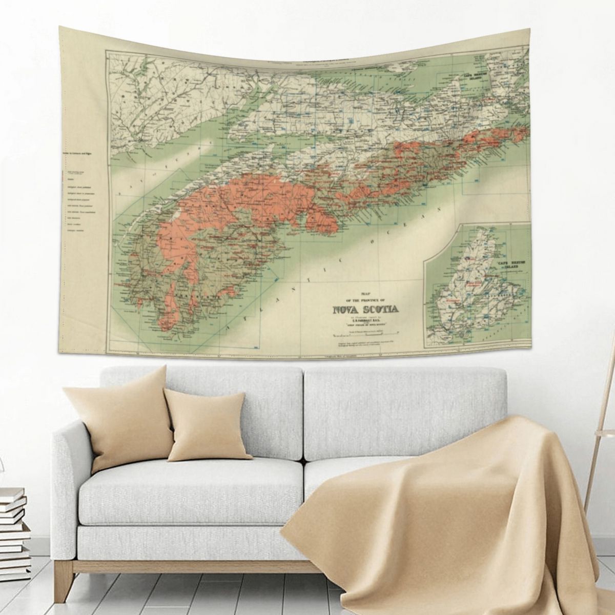 Vintage Geological Map of Nova - Nova Decor & Lighting Juletrelys reseña y precio