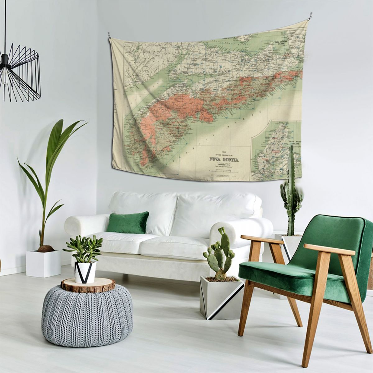 Vintage Geological Map of Nova - Nova Decor & Lighting Juletrelys reseña y precio