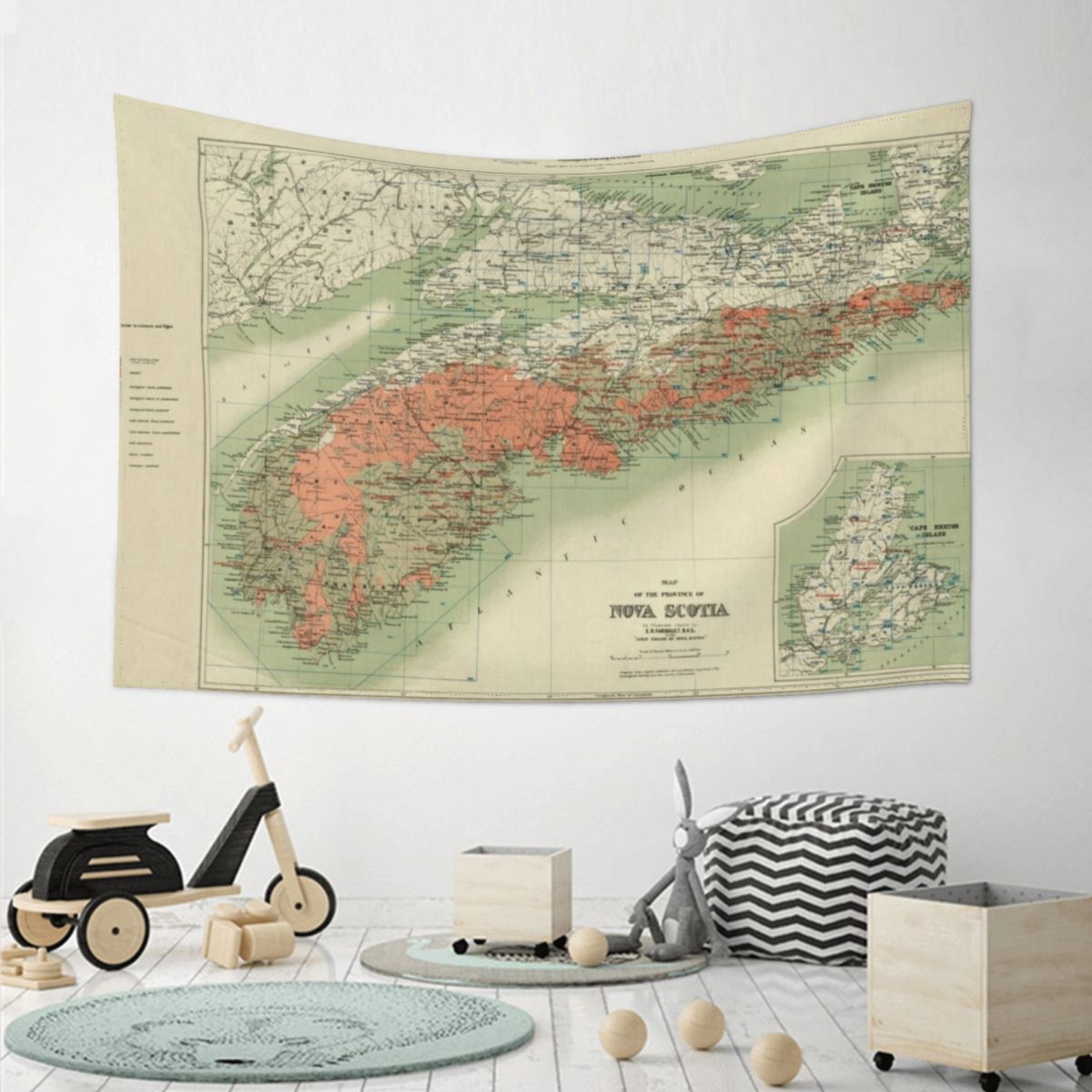 Vintage Geological Map of Nova - Nova Decor & Lighting Juletrelys reseña y precio