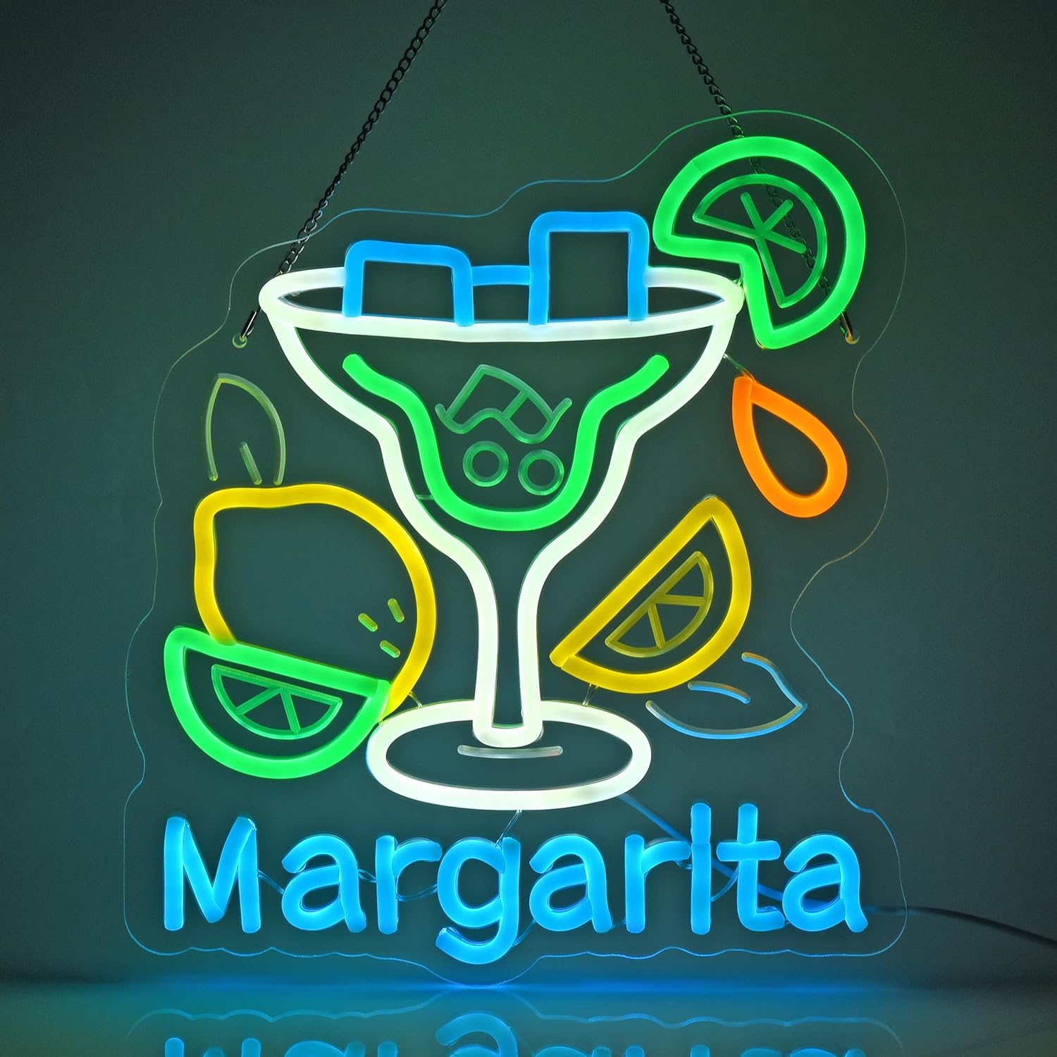 Margarita Neon Sign Wall Art D - Restaurant Lighting Decoration reseña y precio