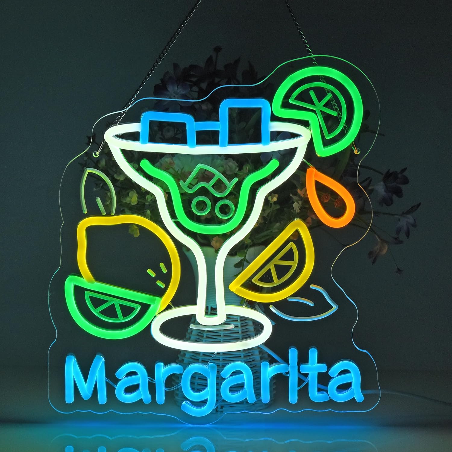 Margarita Neon Sign Wall Art D - Restaurant Lighting Decoration reseña y precio