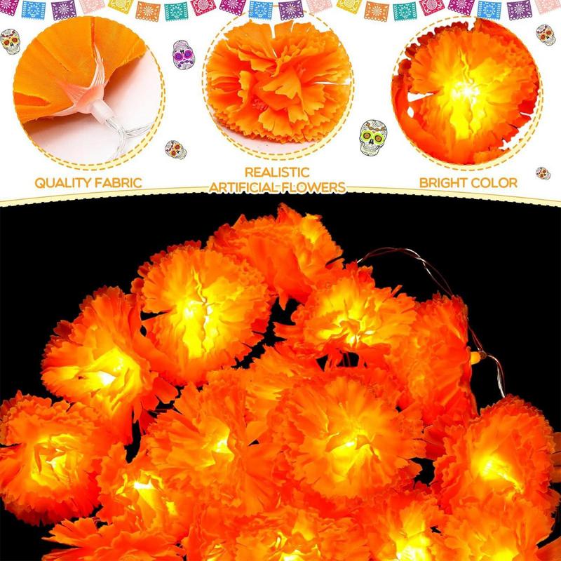 Led Marigold Garland Lights Li - Lighting Decoration For Diwali reseña y precio