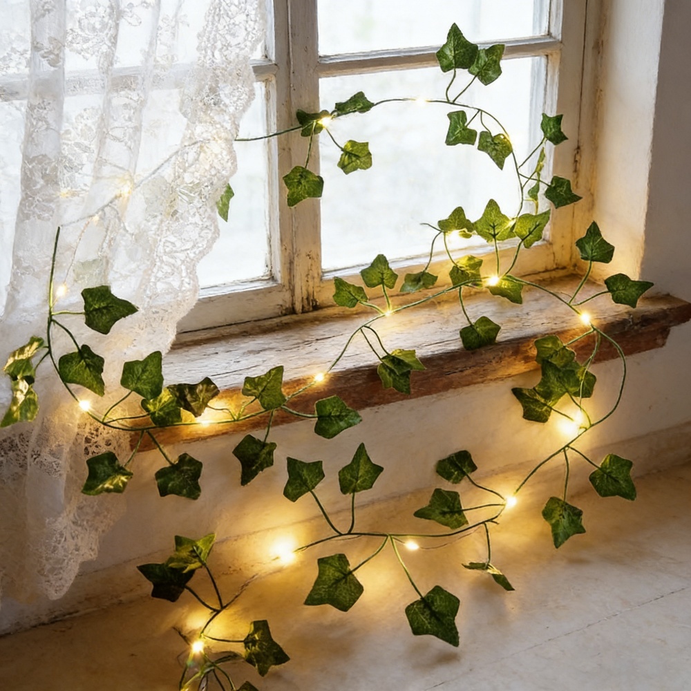20/50LEDs Green Leaf String Li - Garden Lighting Decor reseña y precio