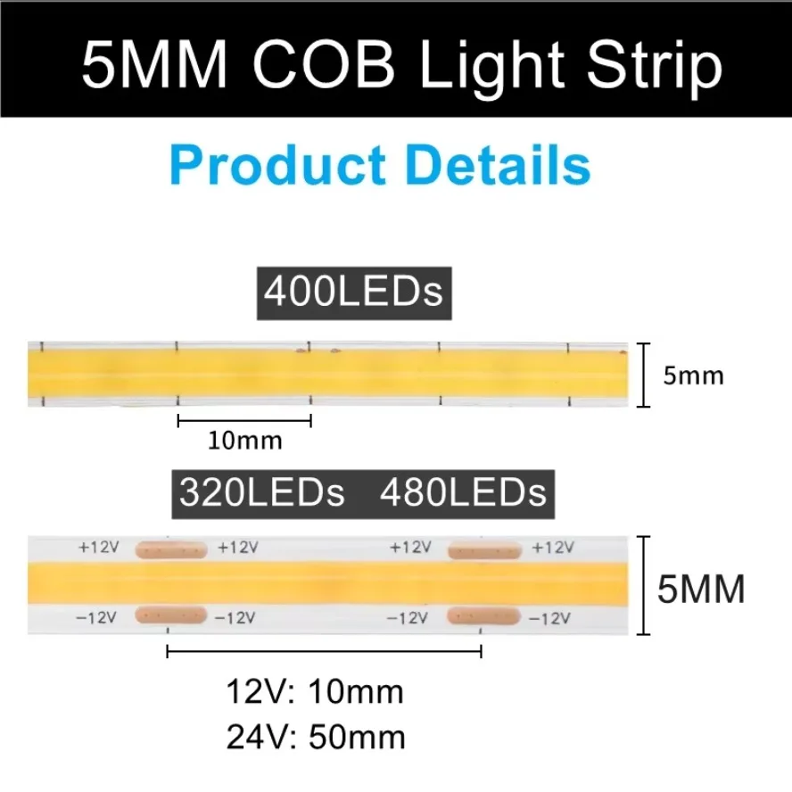 12V 24V DC Plug 5m High Densit - Lighting Decor And More reseña y precio