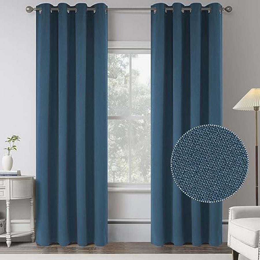 100% out Linen Curtains, 84 In - Vintage Lighting Decor reseña y precio