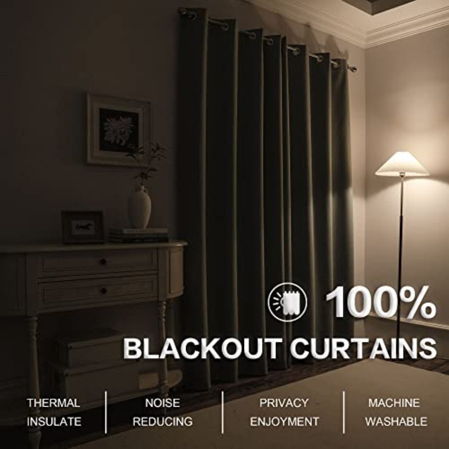 100% out Linen Curtains, 84 In - Vintage Lighting Decor reseña y precio