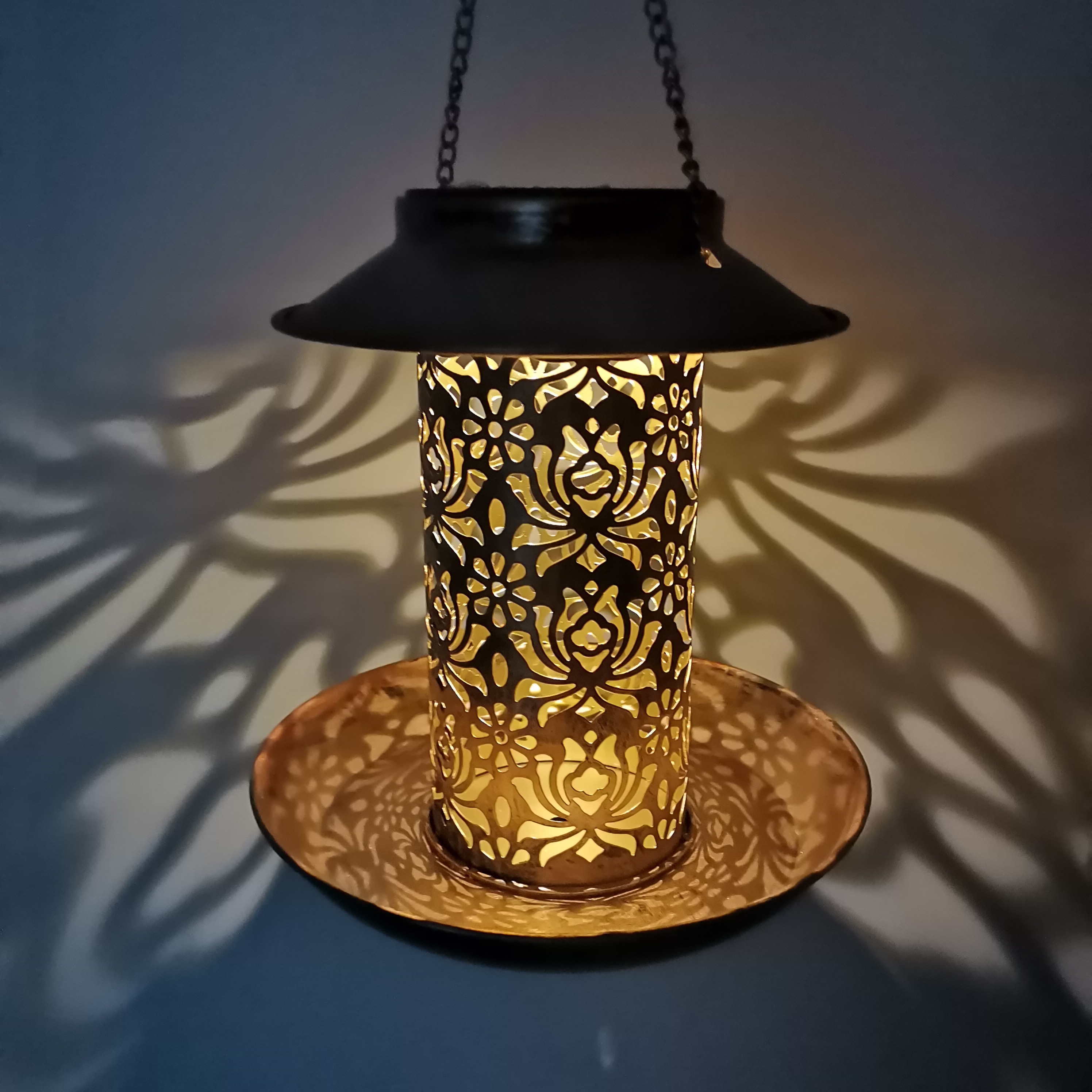 Solar Bird Feeder Metal Outdoo - Outdoor Lighting Decor Ideas reseña y precio