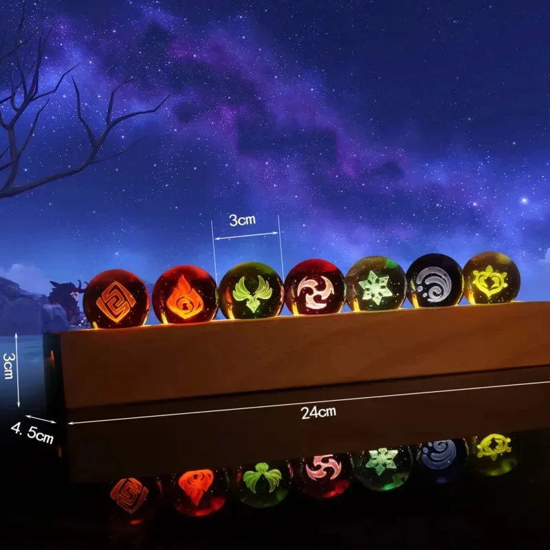 Game Genshin Impact Crystal Ba - Elements Lighting Decor reseña y precio
