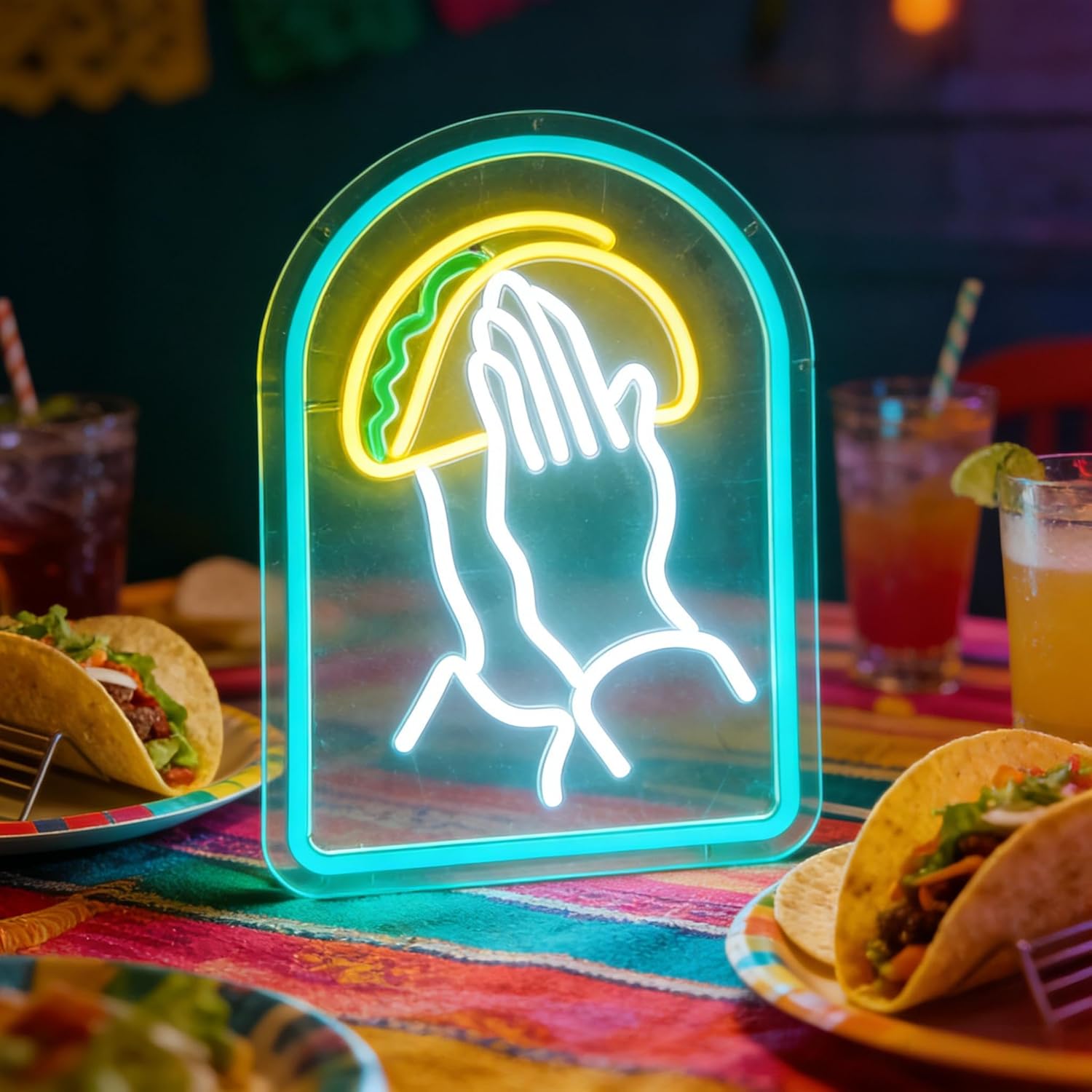 Taco LED Neon Sign LED Wall Li - Outdoor Lighting Decor Ideas reseña y precio
