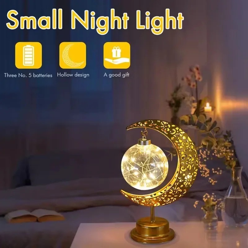 Ramadan LED Night Light Rotati - Led Moon Lamp reseña y precio