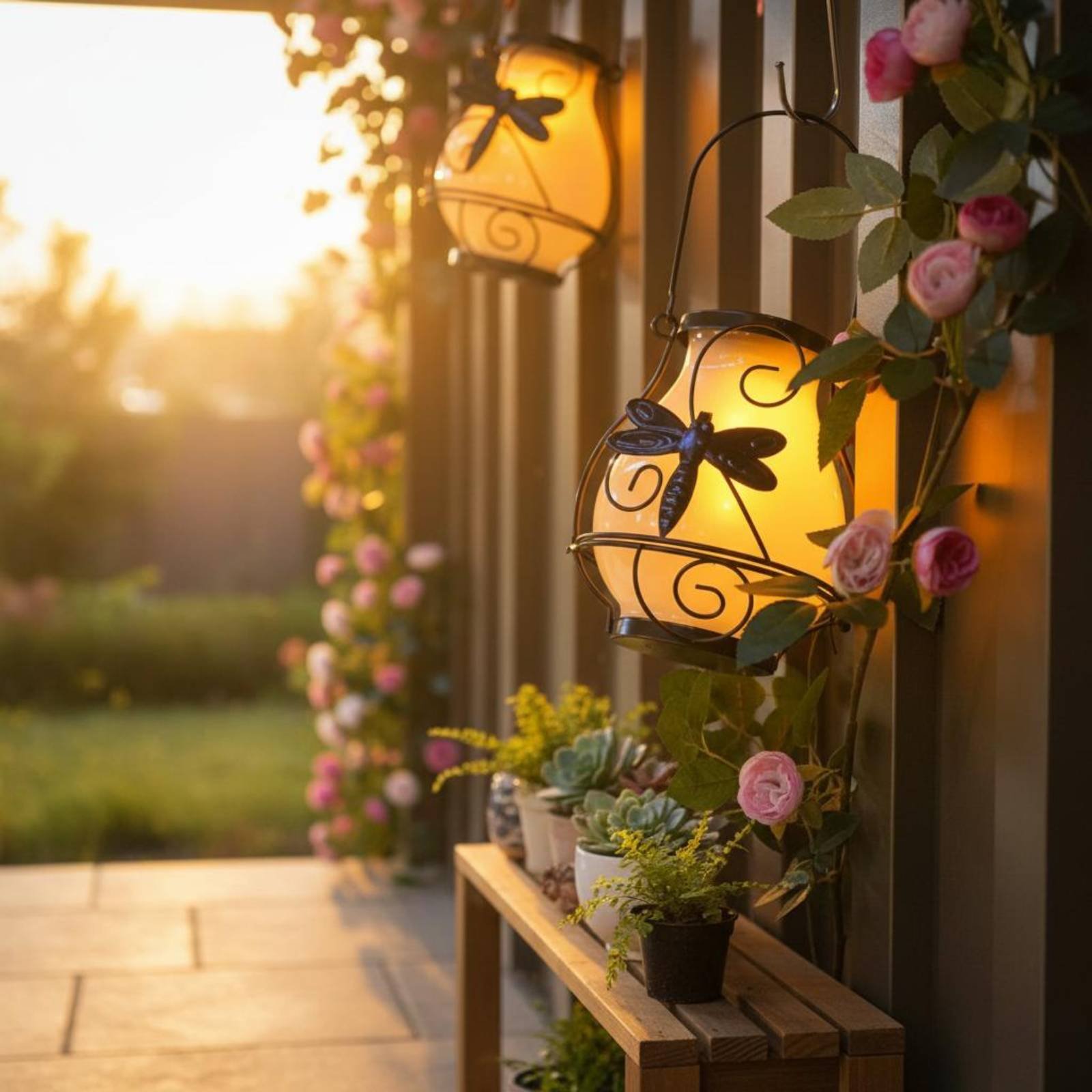 Solar Butterfly Lantern Waterp - Garden Lighting Decor reseña y precio