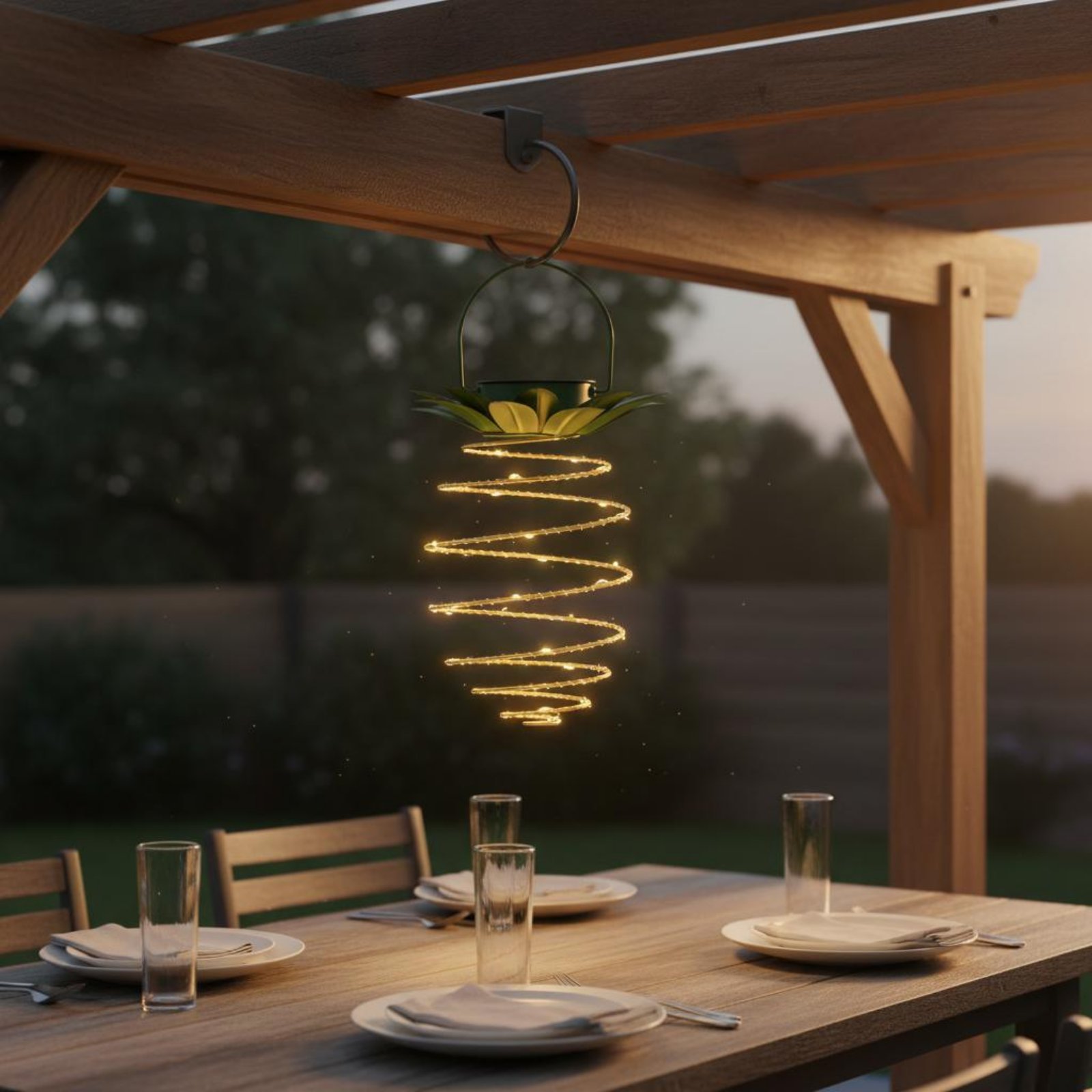 2 Pieces Solar Pineapple Lamp  - Garden Lighting Decor reseña y precio