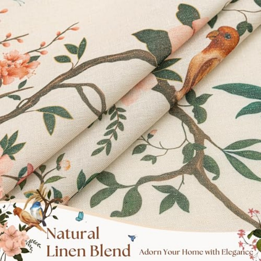 120 Inch Floral Bird Curtains  - Vintage Lighting Decor reseña y precio
