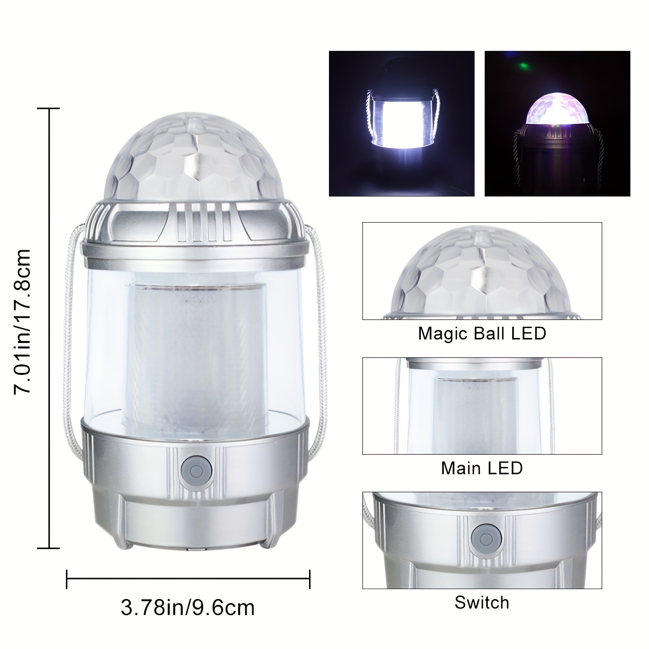 1-4PCS LEDCamping Lantern Rech - Lighting Decoration Outdoor reseña y precio
