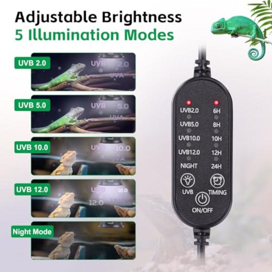 【Spot goods】UVB Light for Rept - Gecko Lighting & Decor reseña y precio