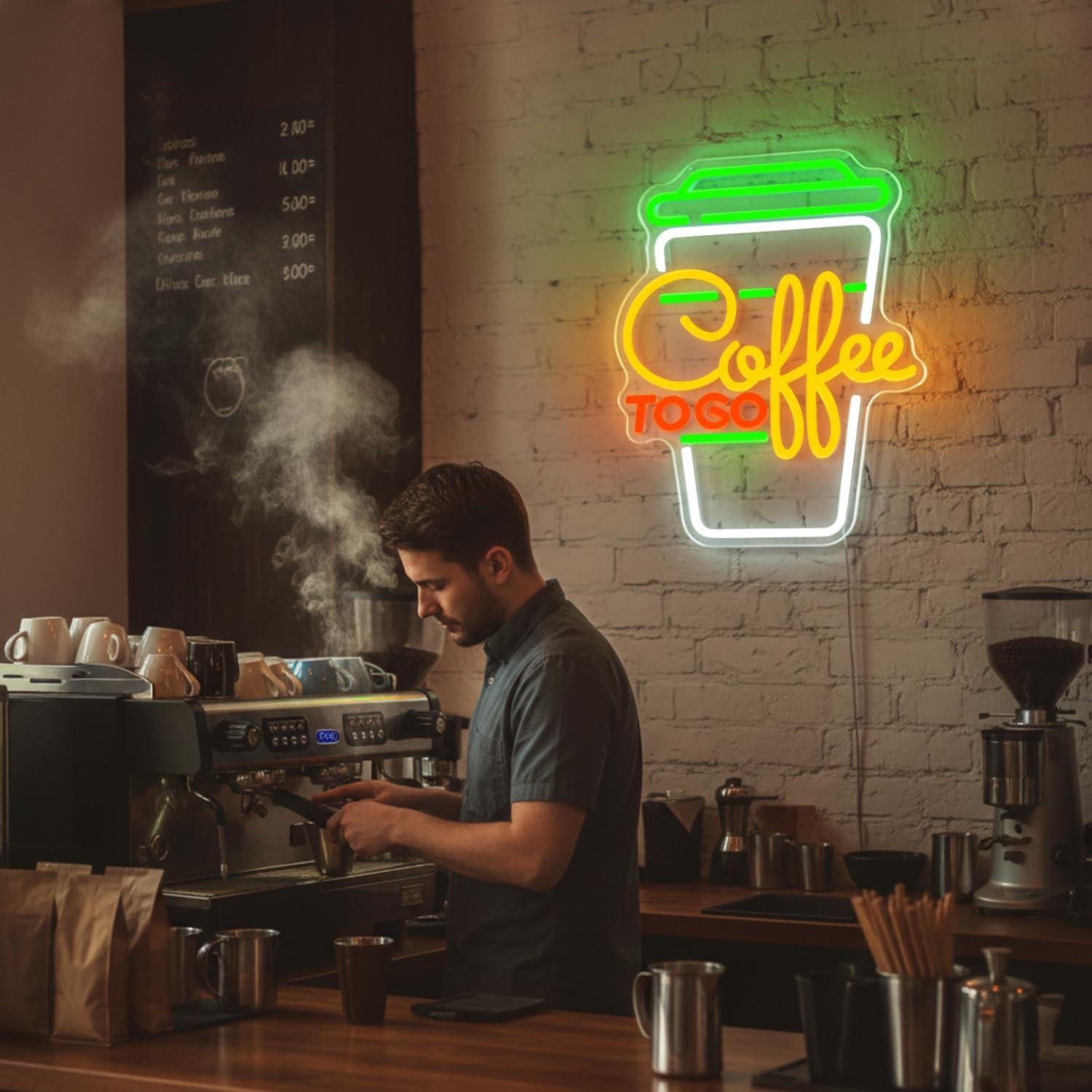 Coffee Neon Sign USB Dimmable  - Restaurant Lighting Decoration reseña y precio