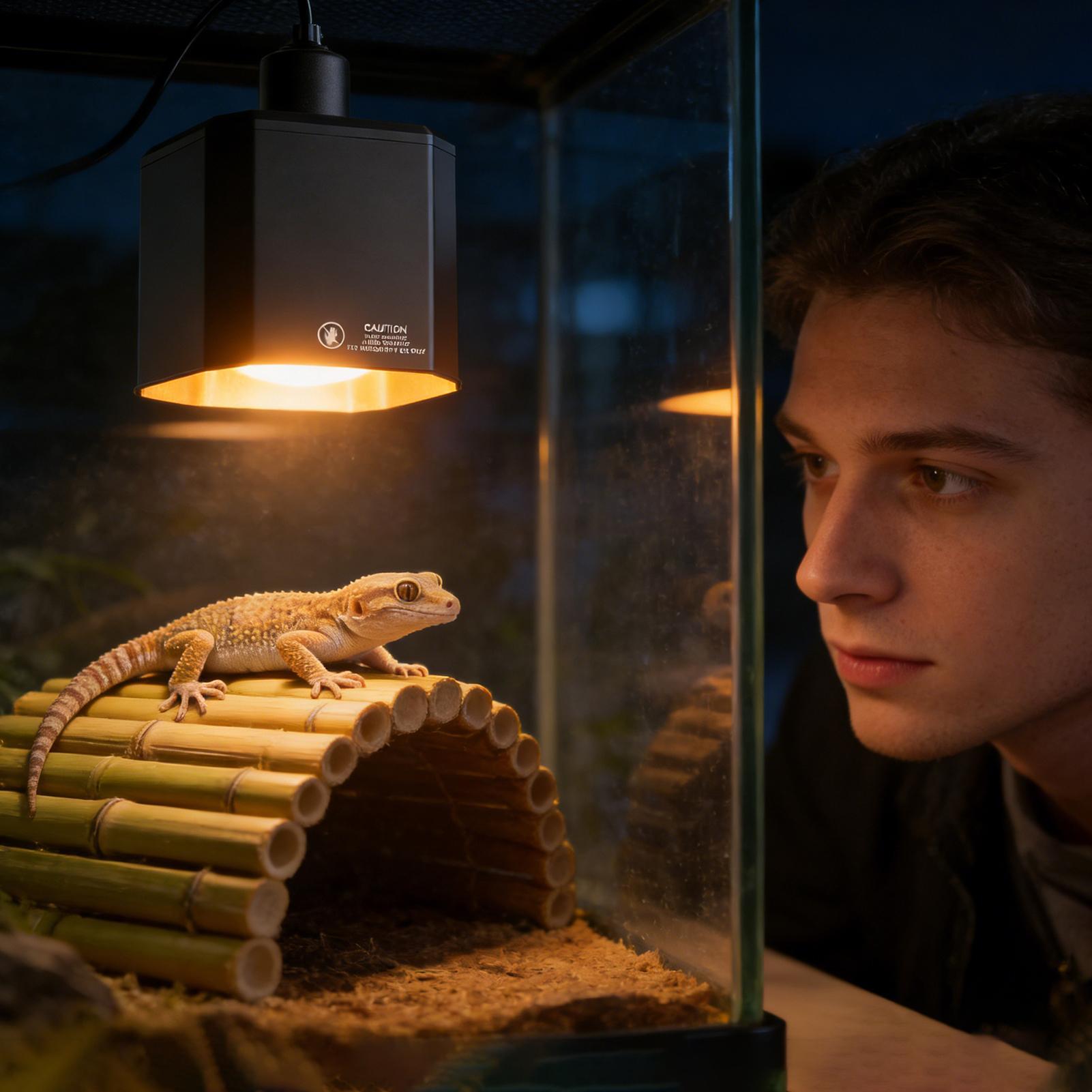 Reptile Heat Lamp Fixture Rept - Gecko Lighting & Decor reseña y precio