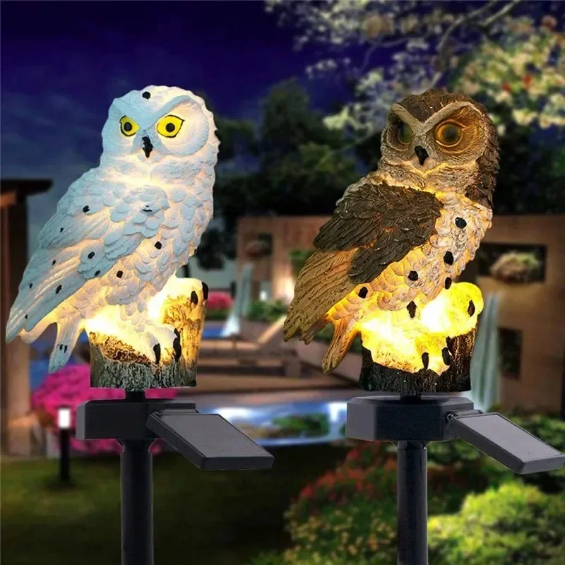 Solar Owl Statue Garden Light  - Garden Lighting Decor reseña y precio