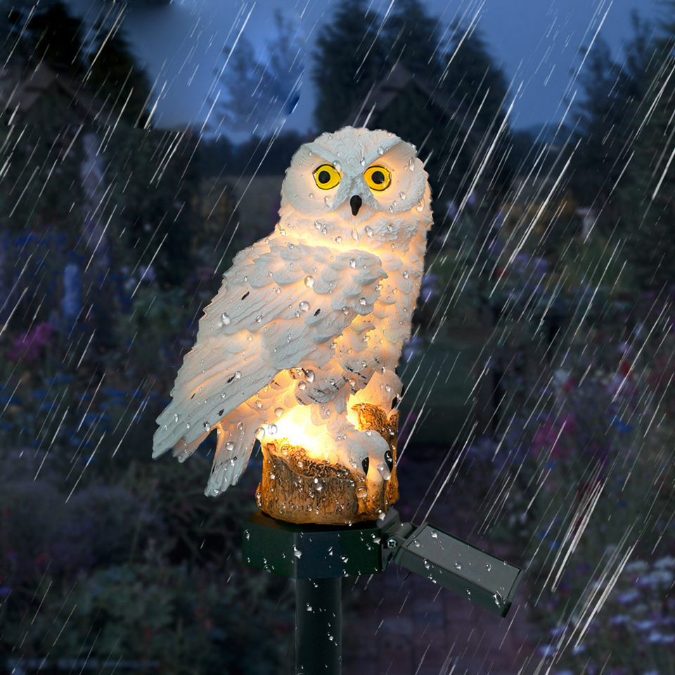 Solar Owl Statue Garden Light  - Garden Lighting Decor reseña y precio
