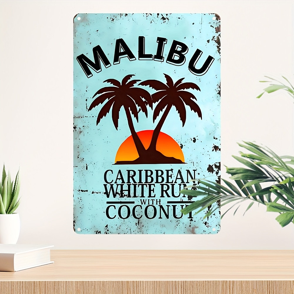 Vintage Malibu Coconut Rum Met - Vintage Lighting Decor reseña y precio