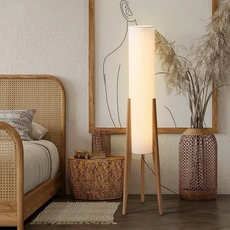 Japanese wooden floor lamp Wab - Floor Lamp Tripod reseña y precio