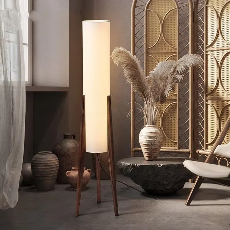 Japanese wooden floor lamp Wab - Floor Lamp Tripod reseña y precio
