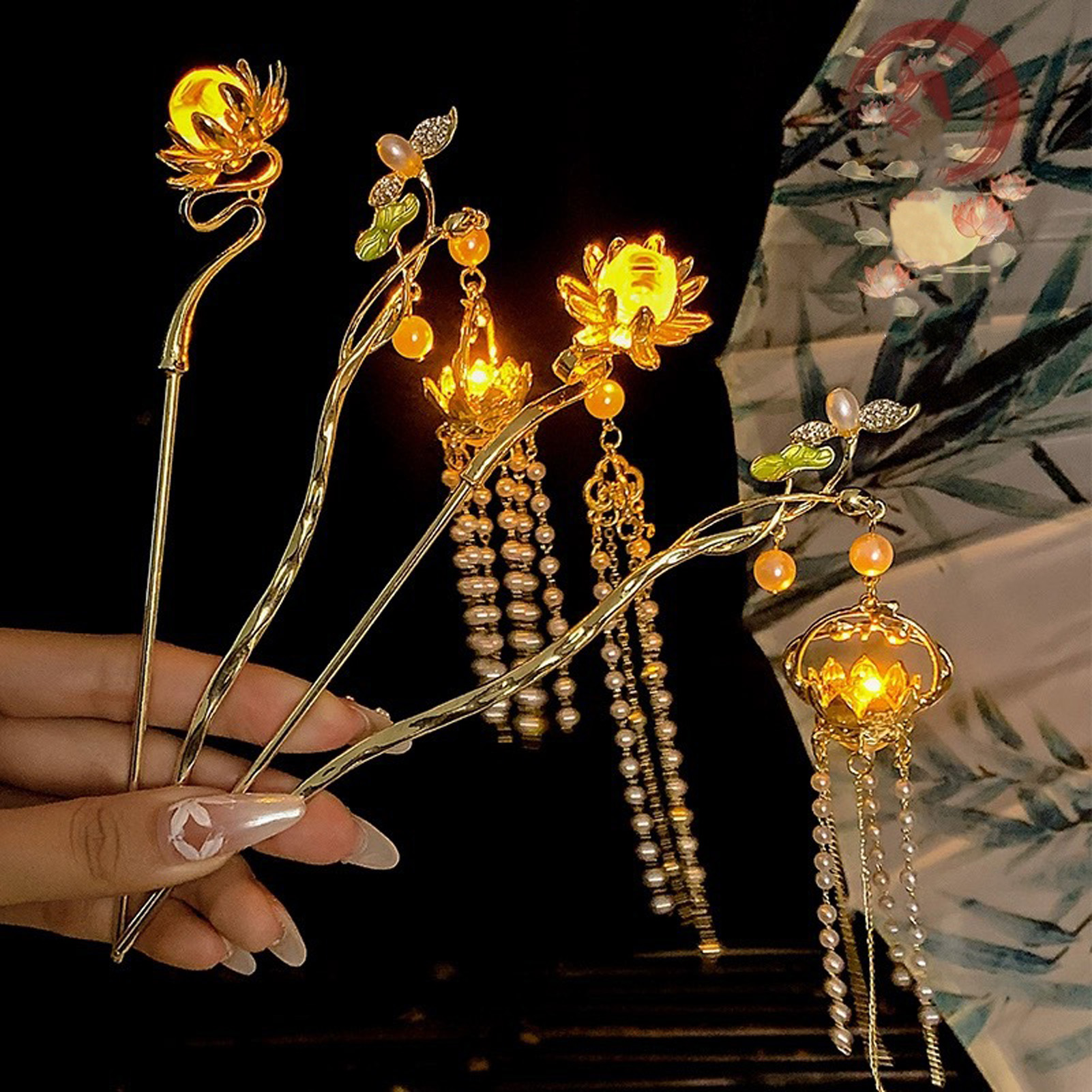 Luminous Flower Hairpin For Wo - Vintage Lighting Decor reseña y precio