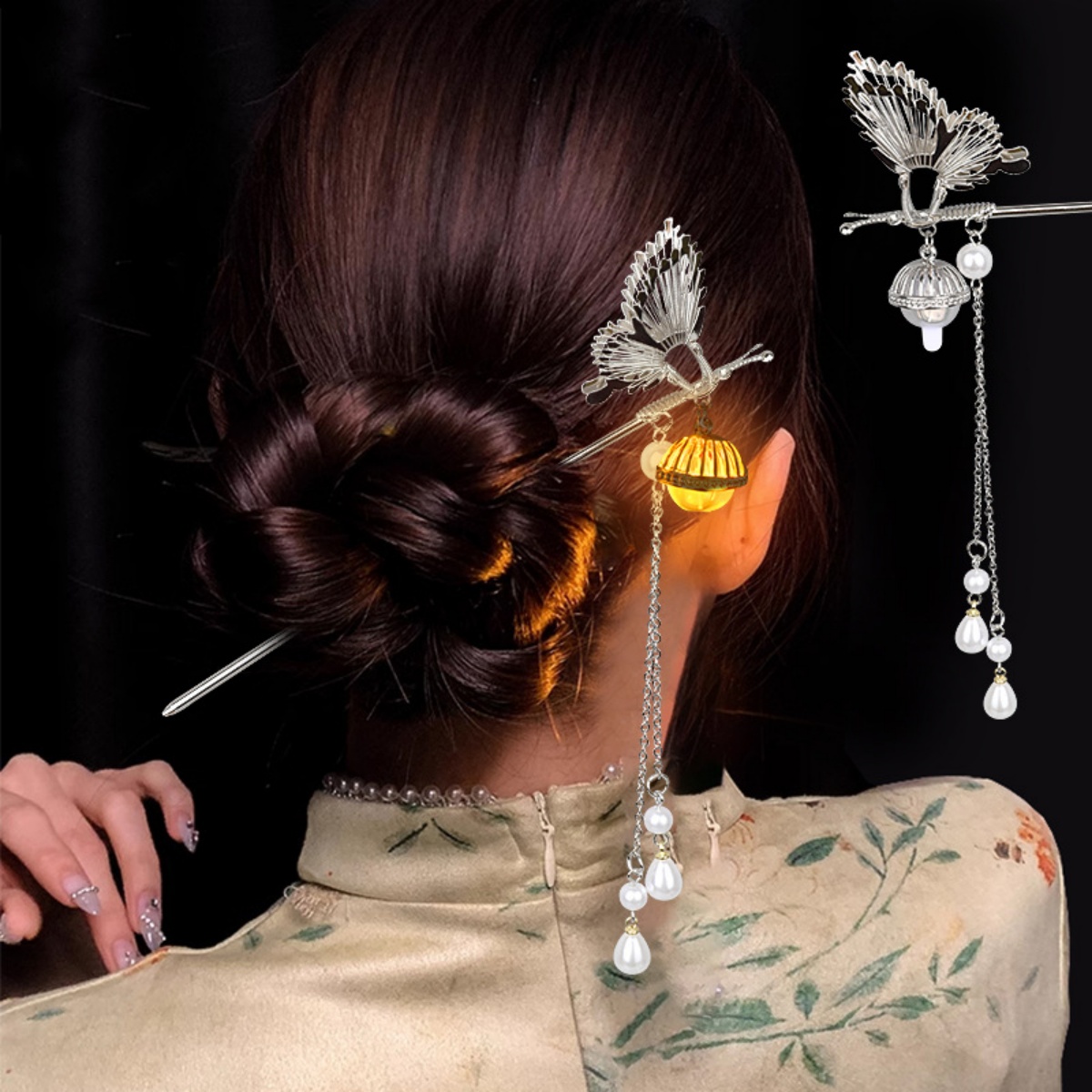 Luminous Flower Hairpin For Wo - Vintage Lighting Decor reseña y precio