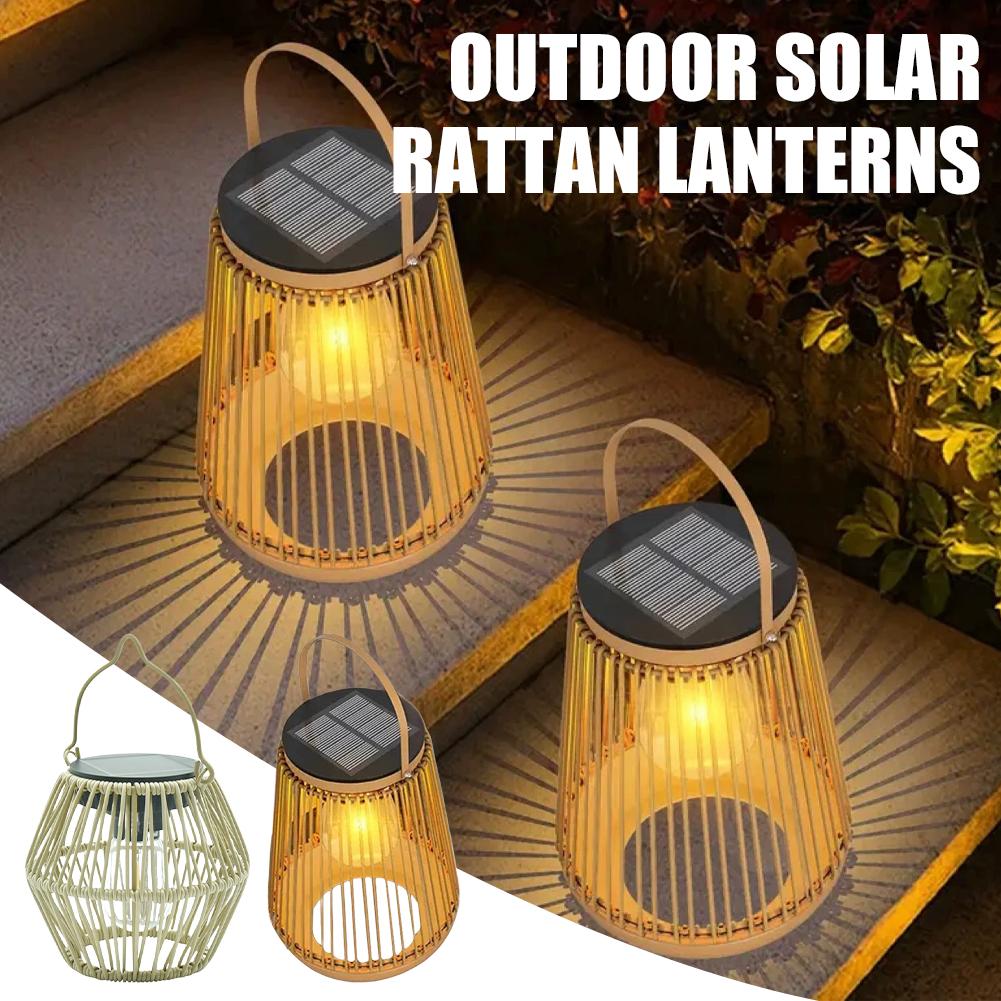 IP65 Waterproof Solar Rattan L - Garden Lighting Decor reseña y precio