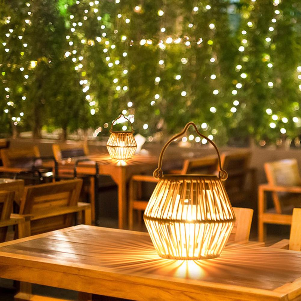 IP65 Waterproof Solar Rattan L - Garden Lighting Decor reseña y precio