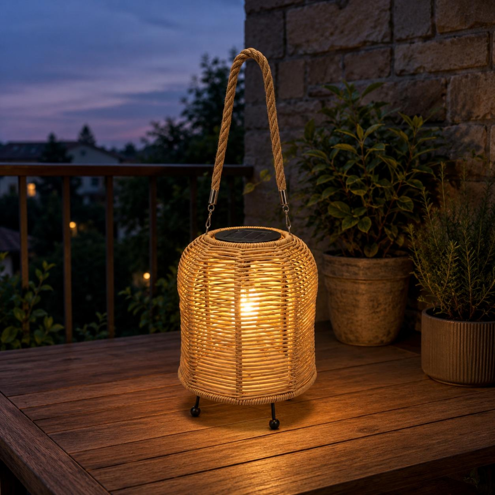 Handwoven Solar Lantern Warm L - Garden Lighting Decor reseña y precio