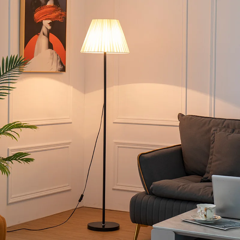 Retro Pleated Floor Stand Lamp - Floor Lamp Tripod reseña y precio