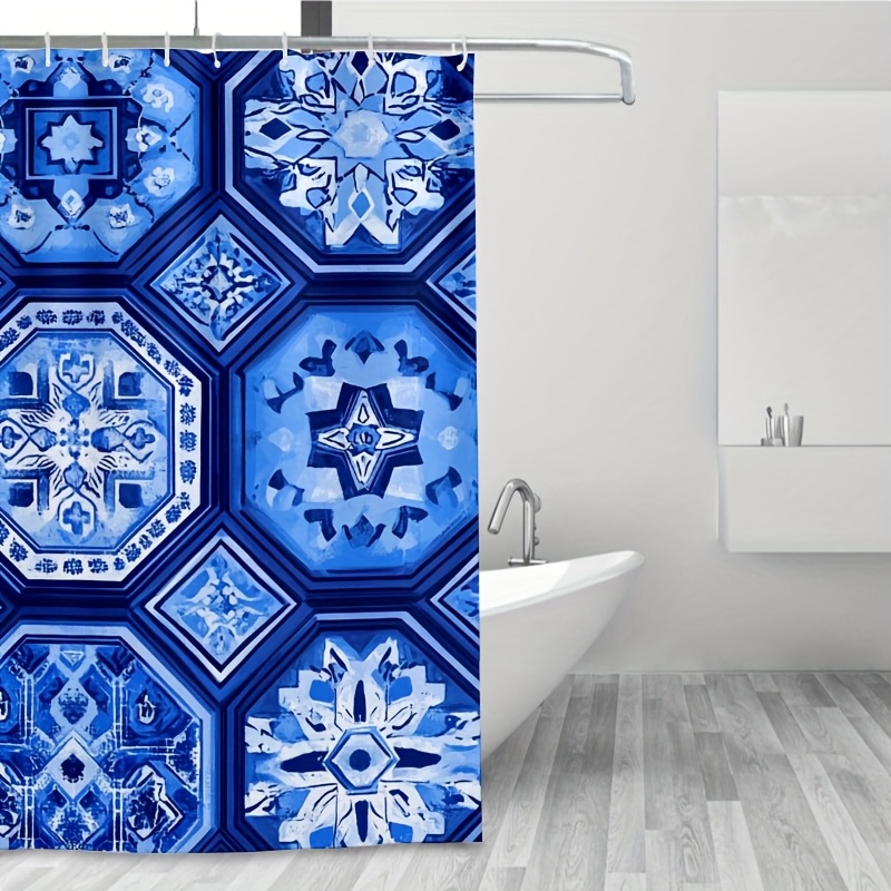 Geometric Blue Ethnic Shower C - Elements Lighting Decor reseña y precio