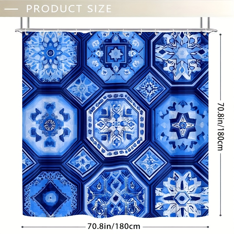 Geometric Blue Ethnic Shower C - Elements Lighting Decor reseña y precio