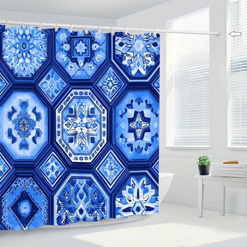 Geometric Blue Ethnic Shower C - Elements Lighting Decor reseña y precio