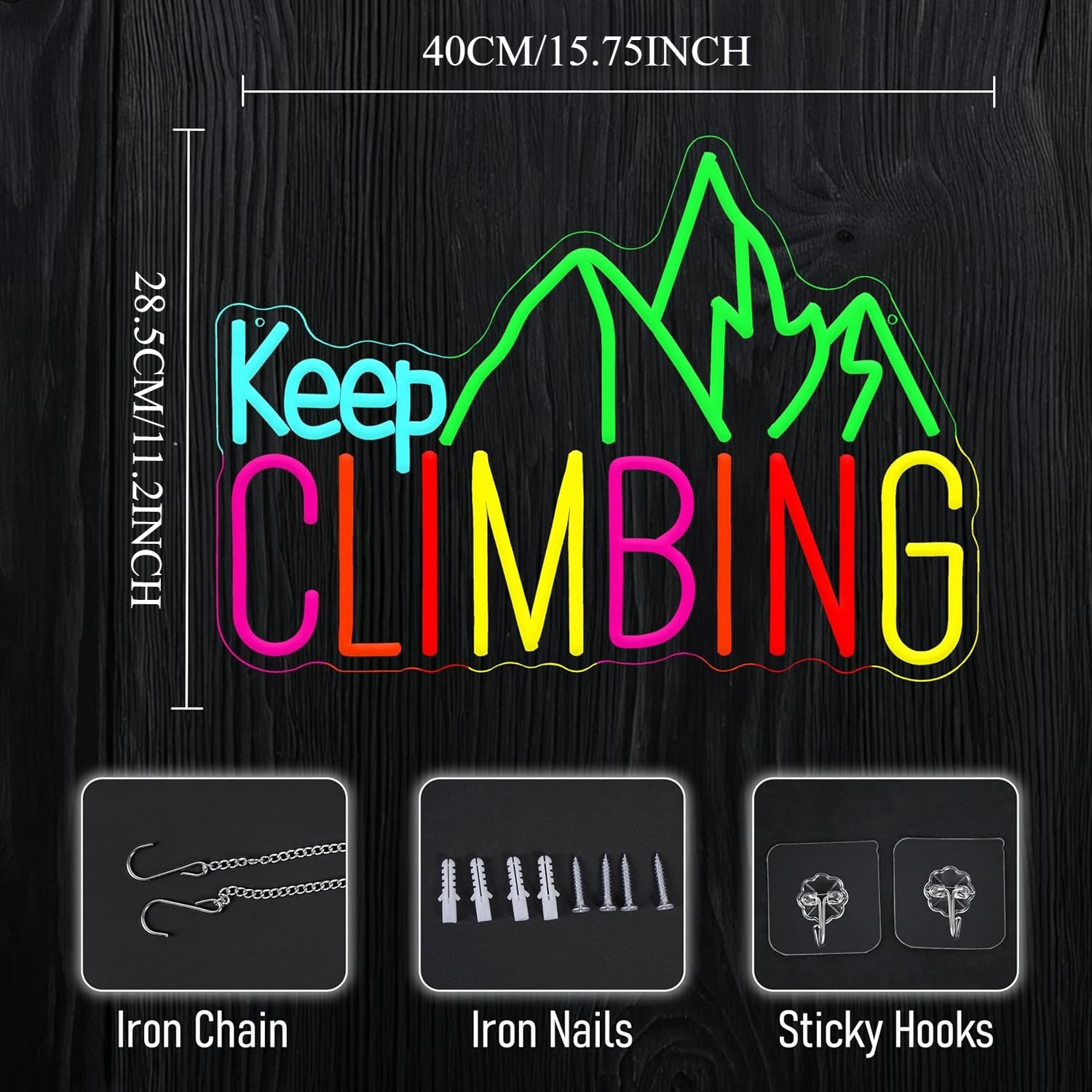Keep Climbing Neon Sign USB Le - Garden Lighting Decor reseña y precio