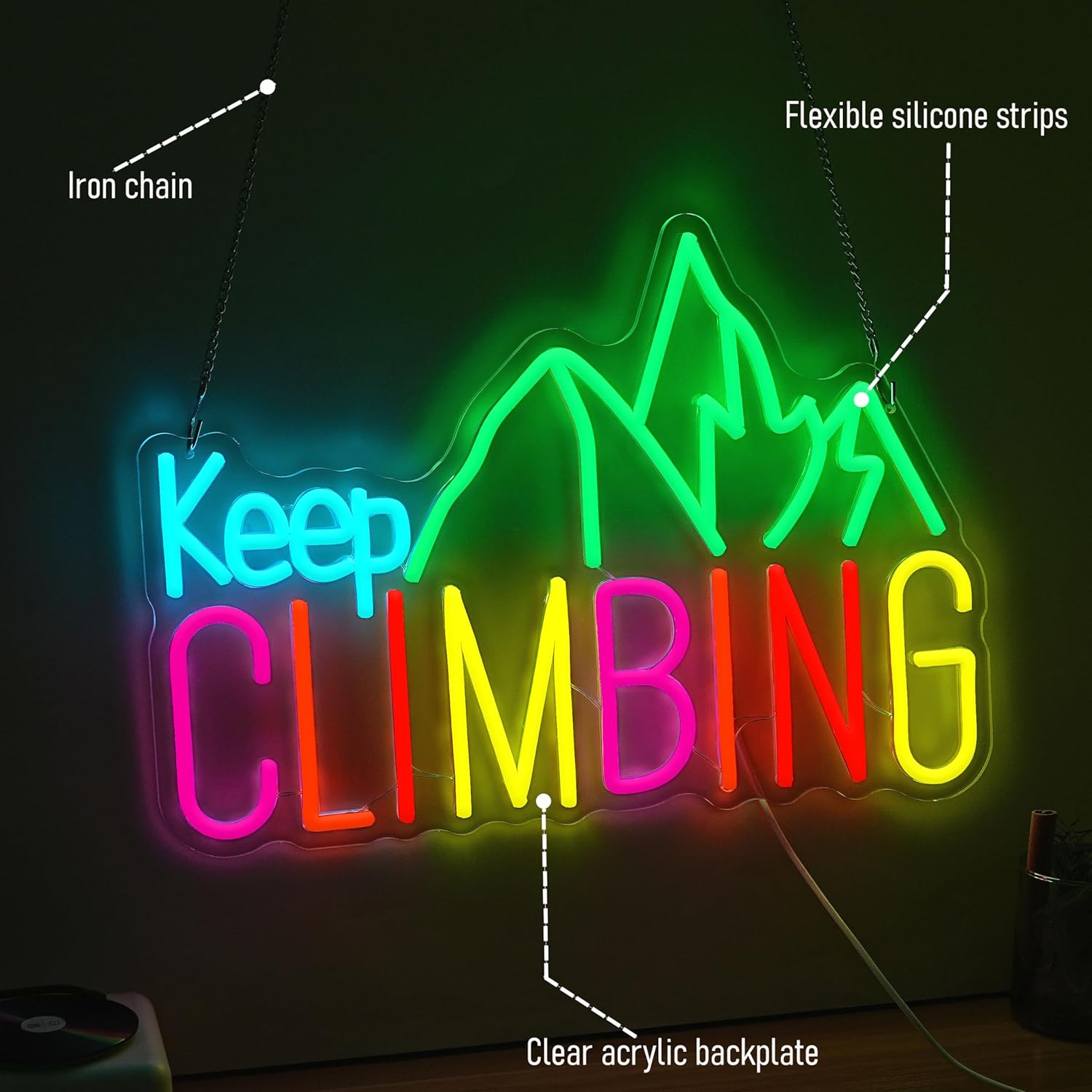 Keep Climbing Neon Sign USB Le - Garden Lighting Decor reseña y precio