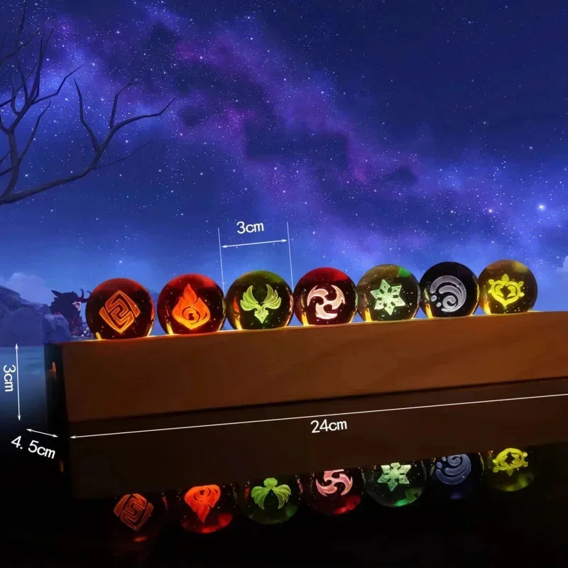 Game Genshin Impact Crystal Ba - Elements Lighting Decor reseña y precio