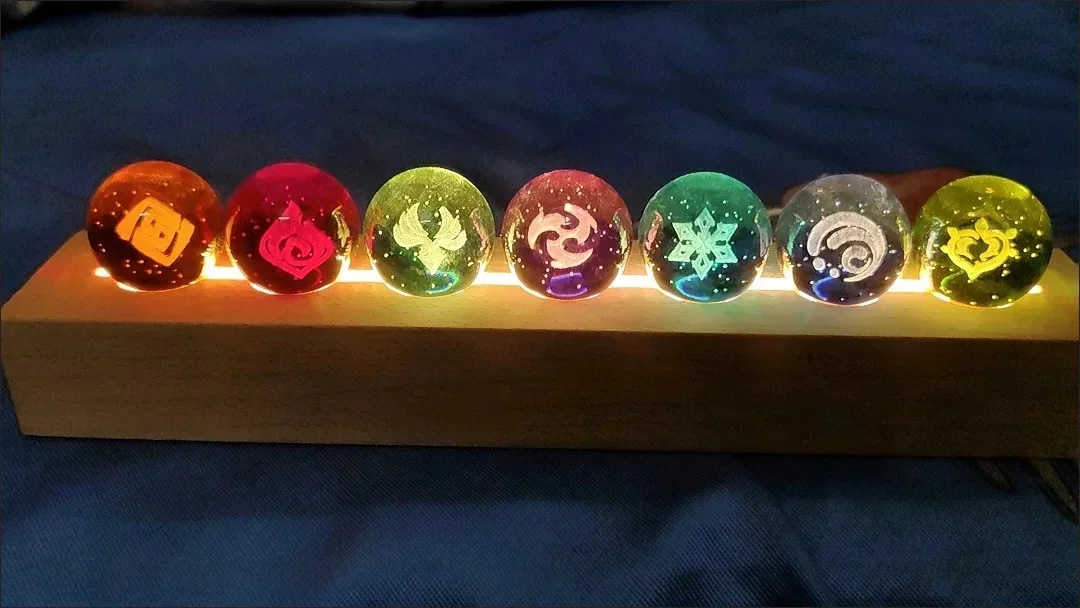 Game Genshin Impact Crystal Ba - Elements Lighting Decor reseña y precio