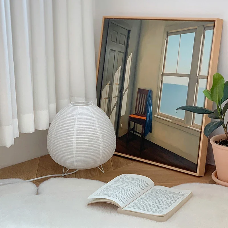Japanese Rice Paper Lantern Le - Floor Lamp Tripod reseña y precio