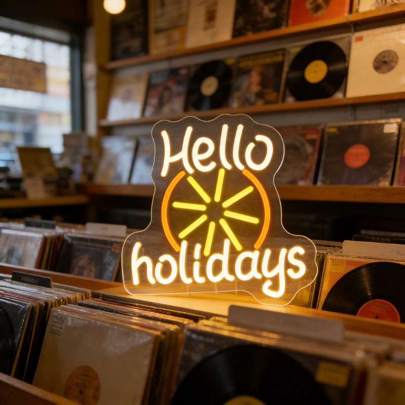 Hello Holidays LED Neon Signs  - Outdoor Lighting Decor Ideas reseña y precio