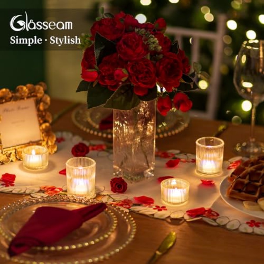 Clear Glass Votive Candle Hold - Vintage Lighting Decor reseña y precio