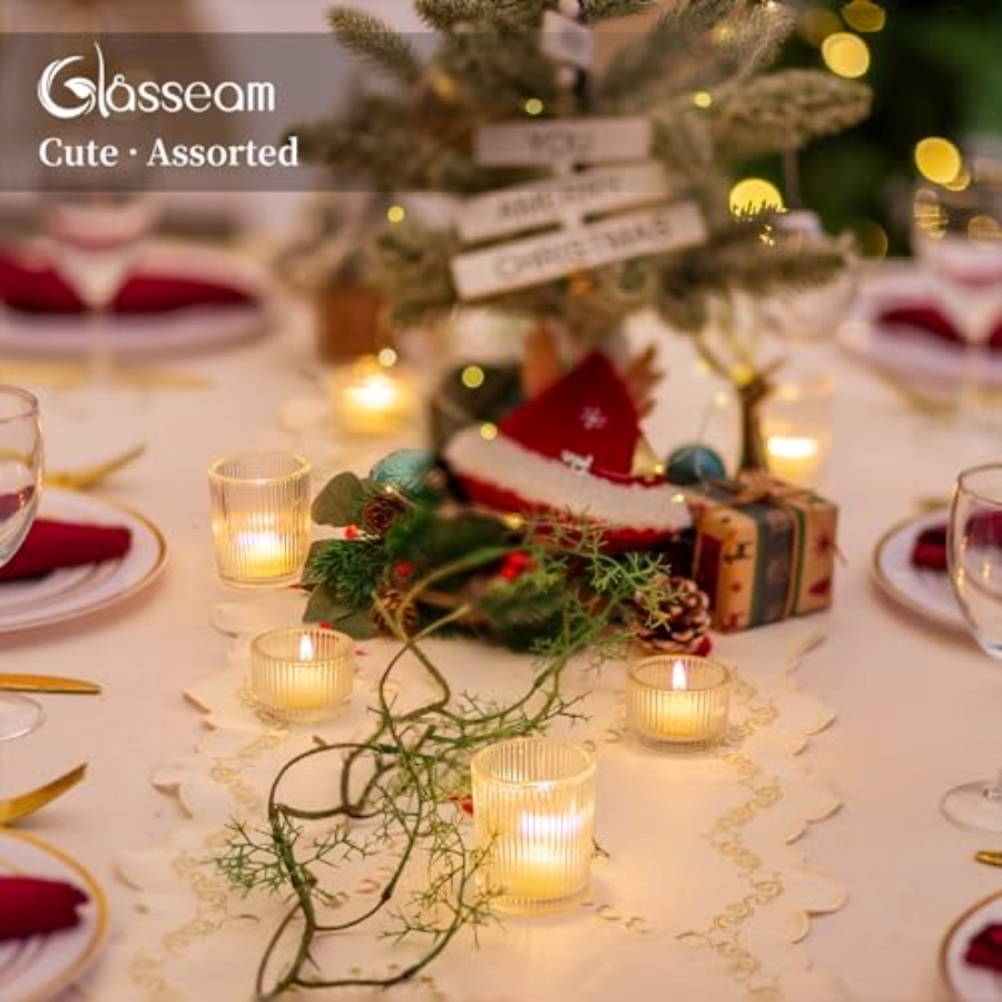 Clear Glass Votive Candle Hold - Vintage Lighting Decor reseña y precio