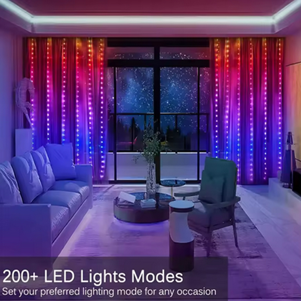 3M RGB Smart LED Curtain Light - Lighting Decoration Outdoor reseña y precio