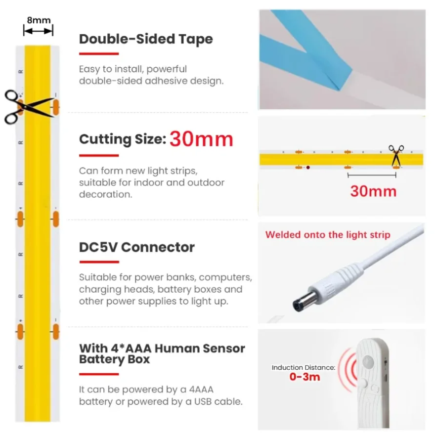 Smart Sensing Adjustable COB L - Lighting Decor And More reseña y precio