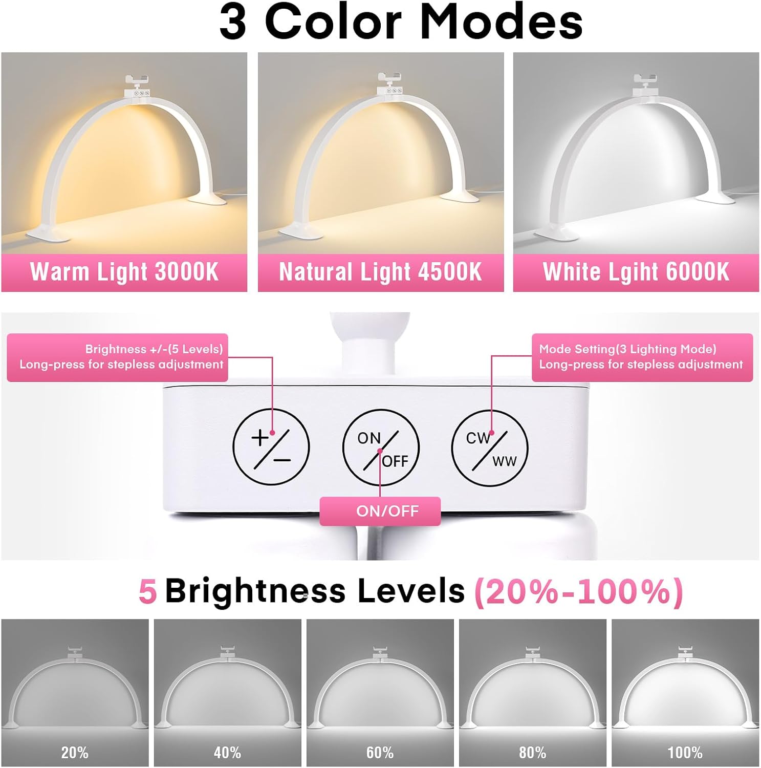 Half Moon Light U-Shaped Nail  - Led Moon Lamp reseña y precio